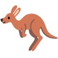 Hopping kangaroo